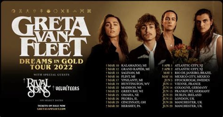 Greta Van Fleet Dreams In Gold Tour 2023 2023 Presale Code (Radio