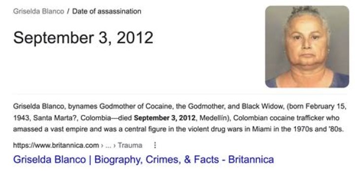 Griselda Blanco Dead At 69, Godmother Of Cocaine Killed In Columbia