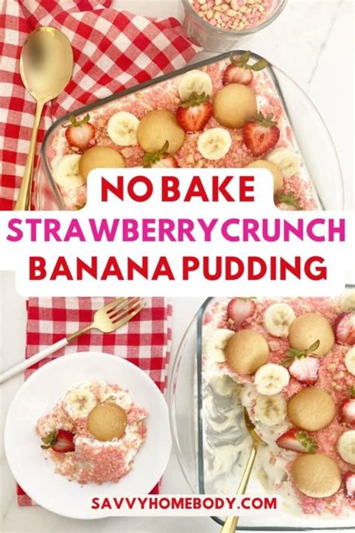 Half/Half Banana Pudding Strawberry Crunch Cake