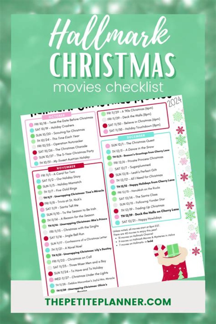 Hallmark Christmas Movies 2024 Schedules Mavra Sibella