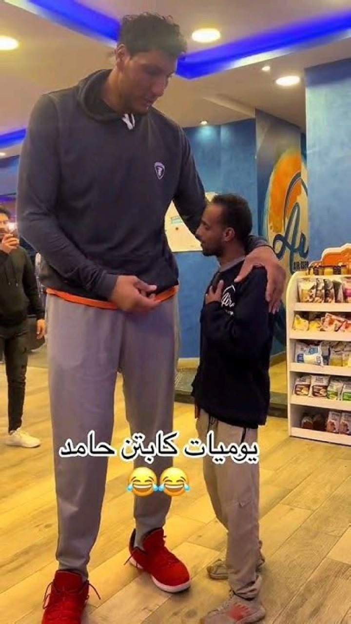 Hamad Fathy Giant Egyptian basketball player basketball reels 