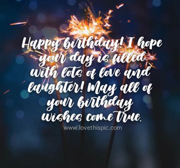 Happy Birthday!! I Hope Your Day Is Filled With Lots Of Love And