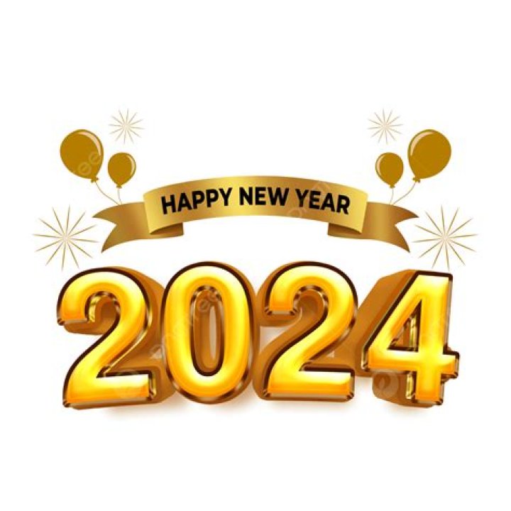 Happy New Year 2024 PNG, Vector, PSD, and Clipart With Transparent