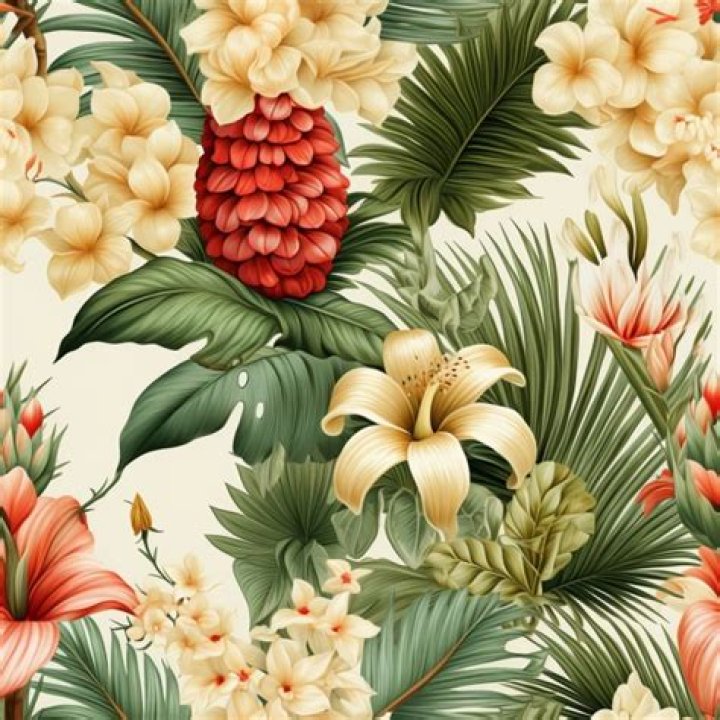 Hawaiian Floral Seamless Pattern Free Stock Photo Public Domain Pictures