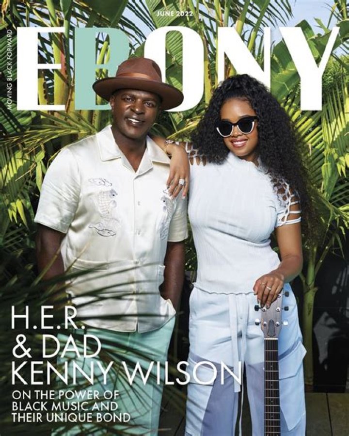 H.E.R. and Dad Kenny Wilson in Ebony Magazine Pictures POPSUGAR Celebrity