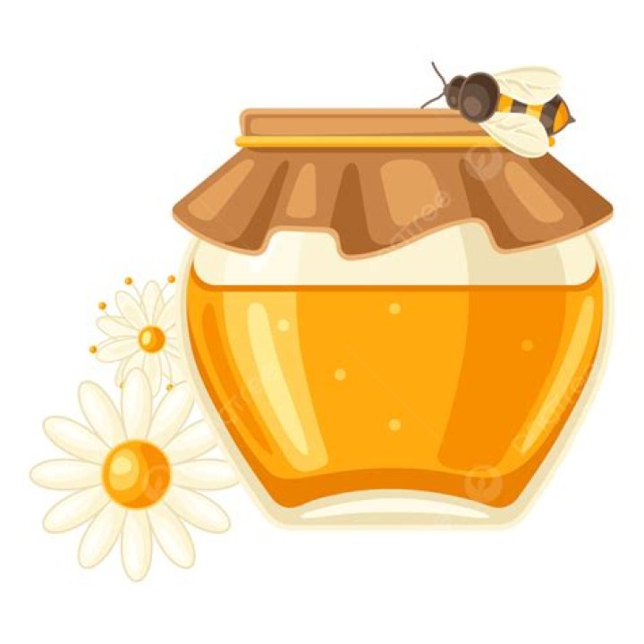 Honey Jar Vector Design Images, Sunflower Honey In Glass Jar Vector