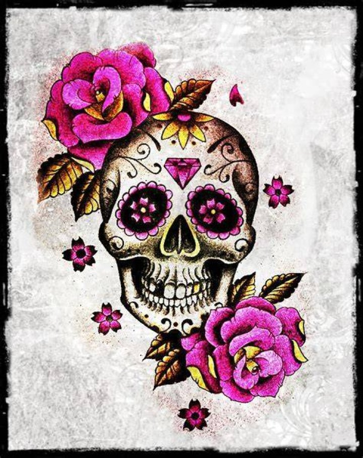 HOT HOT) Pink Sugar Skull Girl Breast Cancer Awarenes Fight Like A Girl