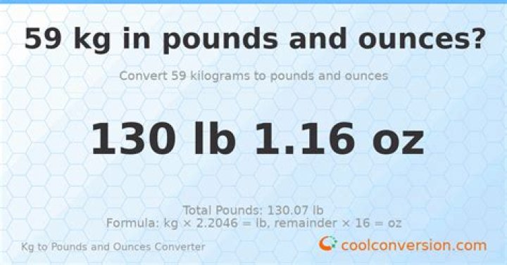How Much Is 59 Kg In Pounds SiyiVaaqas