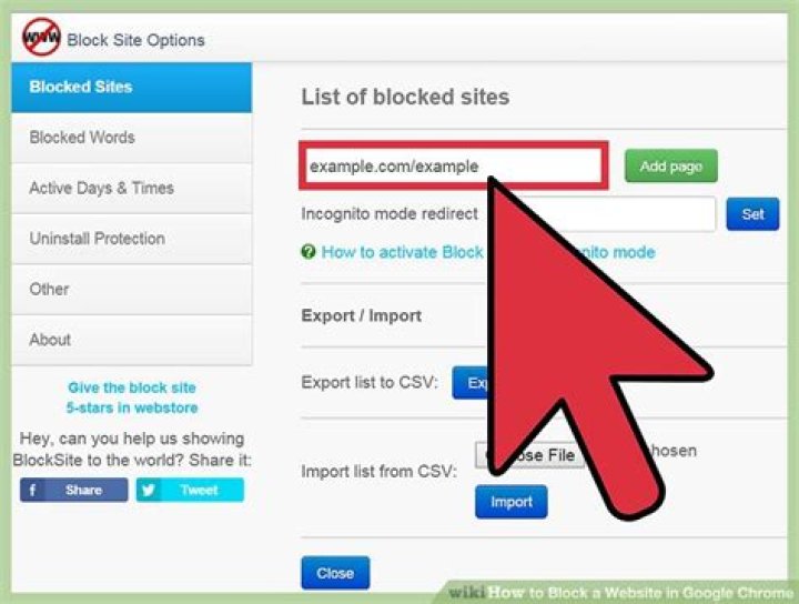 How to block a website on impero console lopthisis