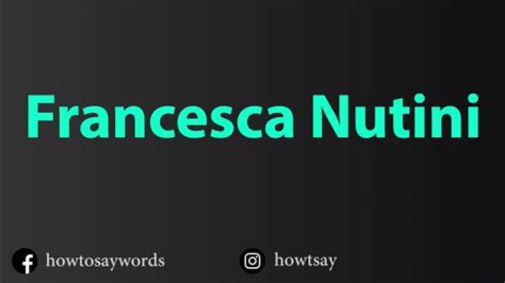 How To Pronounce Francesca Nutini YouTube