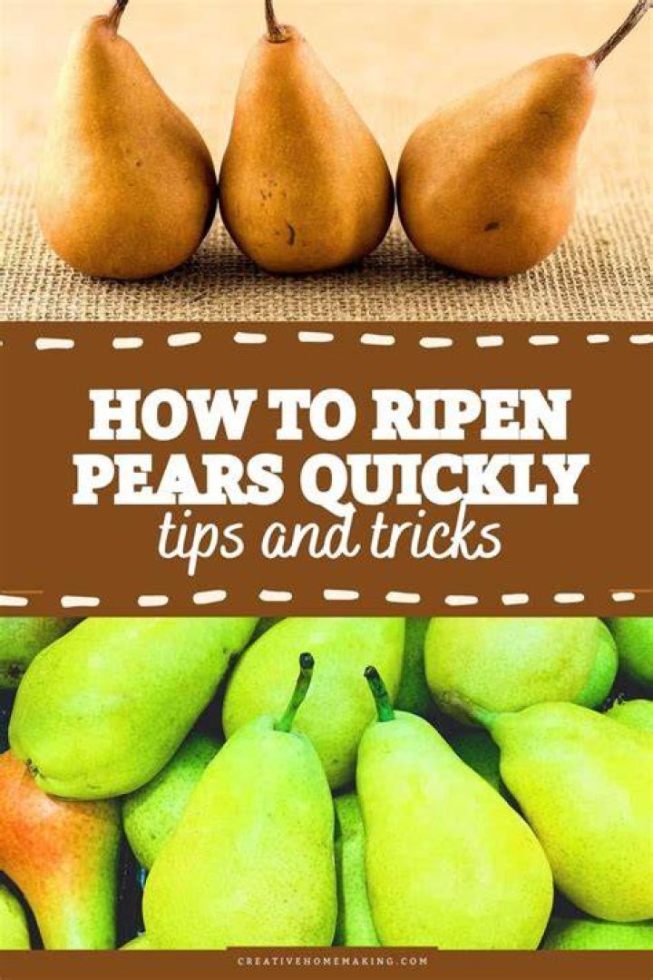 How To Ripen Pears How to ripen pears, Pear, Pear recipes