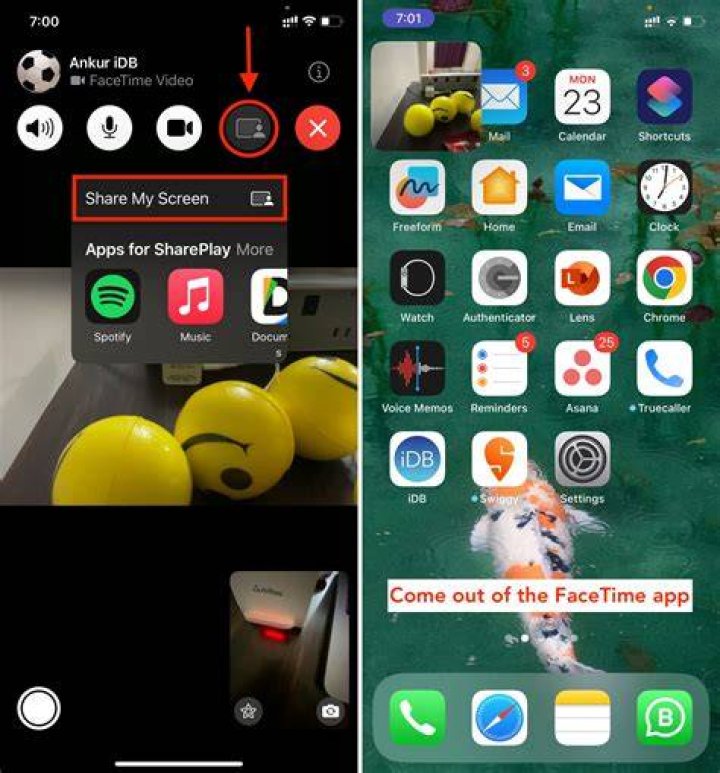 How to Share Your iPhone or iPad's Screen on a FaceTime Call iPhone