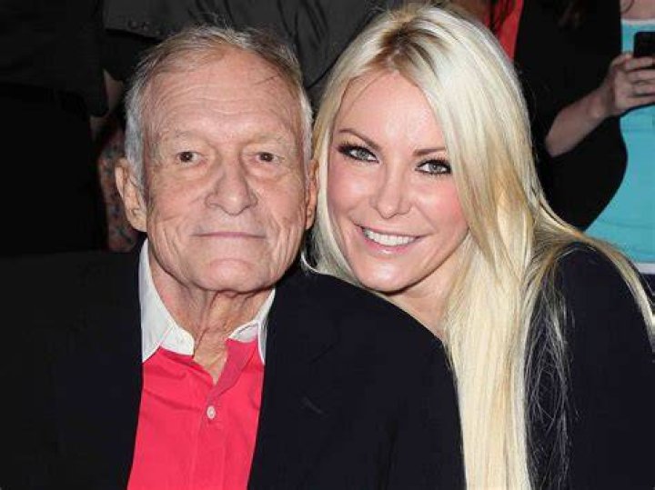 Hugh Hefner and "Playboy" models arrive at the Palais des Festivals for