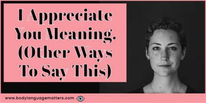 I Appreciate You Meaning from a Guy 5 Interpretations