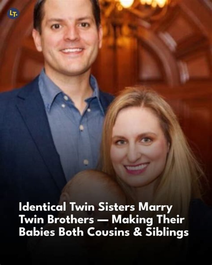 Identical twin sisters married identical twin brothers Not a mirror