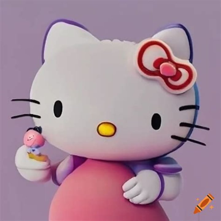 Image of pregnant hello kitty on Craiyon
