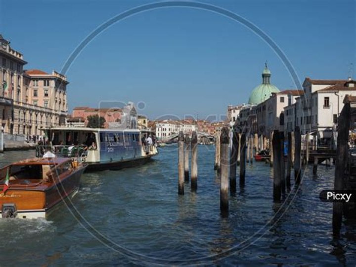 Image of Venice, Italy Circa September 2016 Lido Di Venezia (Meaning