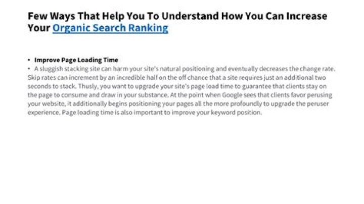 Increase your Organic Search Ranking Keyword Research for SEO