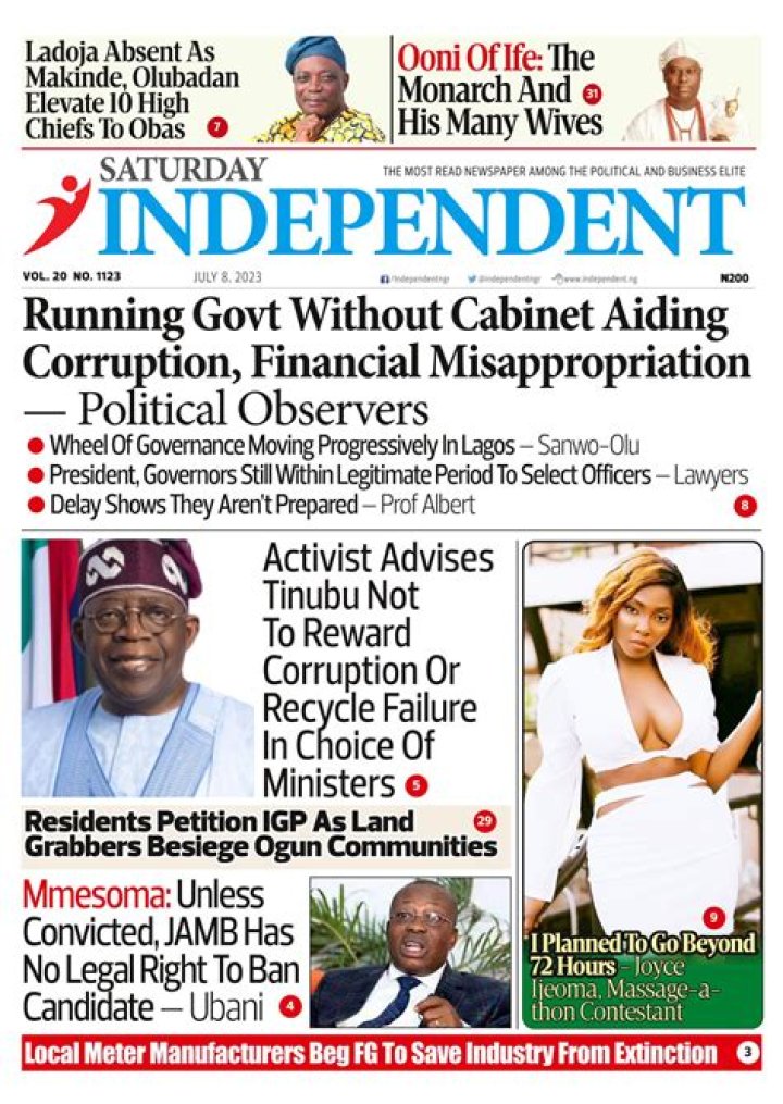Independent Nigeria on Twitter "Nigerian Newspapers Top Stories For