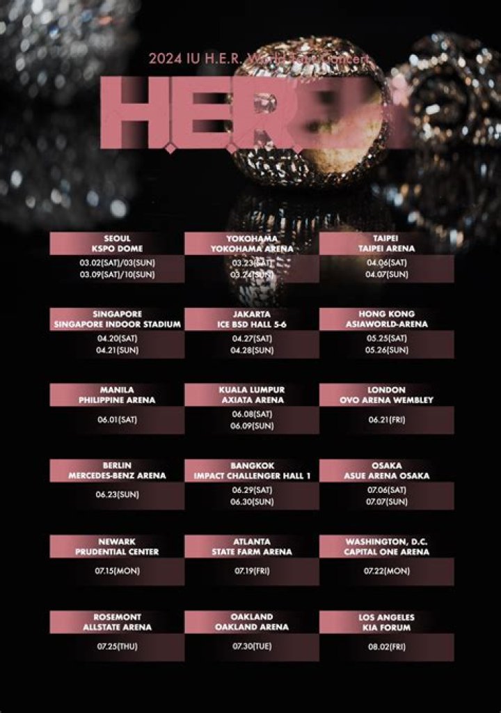 IU Announces Dates And Cities For 2024 World Tour &ldquo;H.E.R
