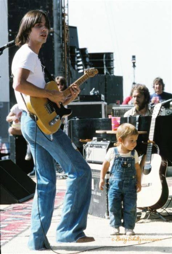 Jackson Browne and son Ethan, LA, 1975 Barry Schultz Jackson browne
