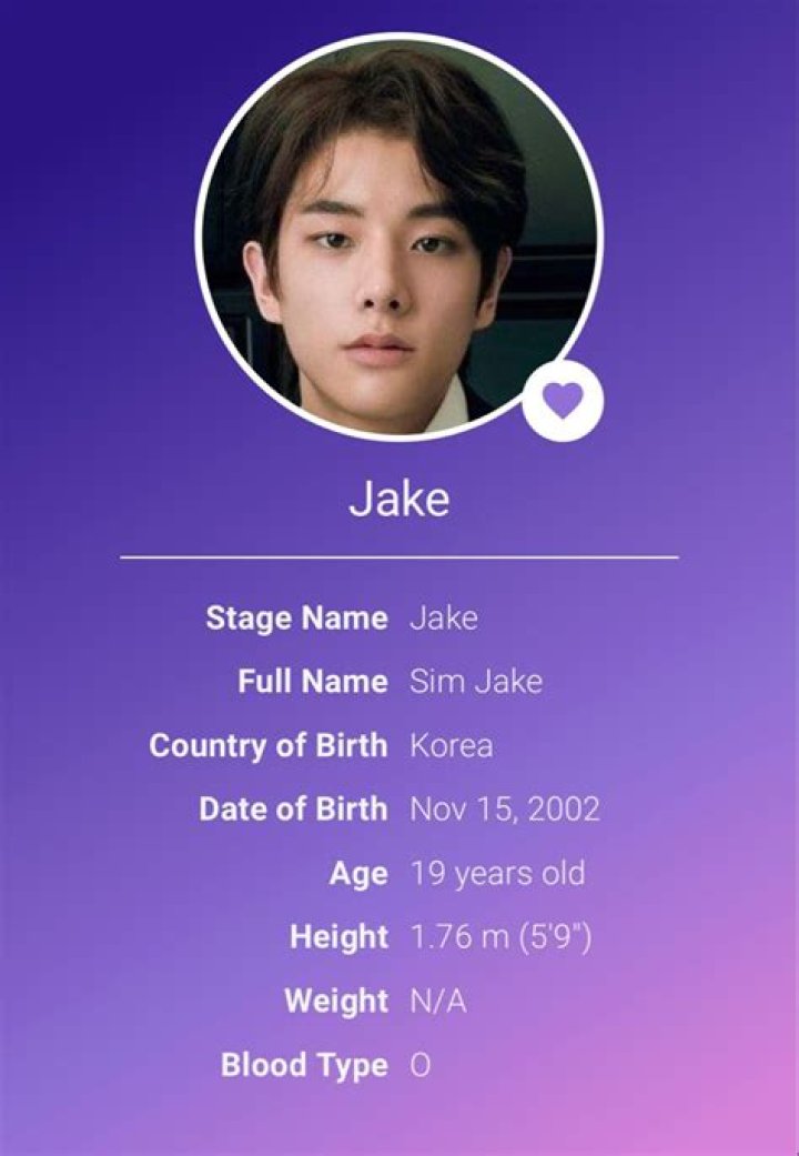 Jake (ENHYPEN) Profile, Age, Birthday, Height, Ideal Type, Family