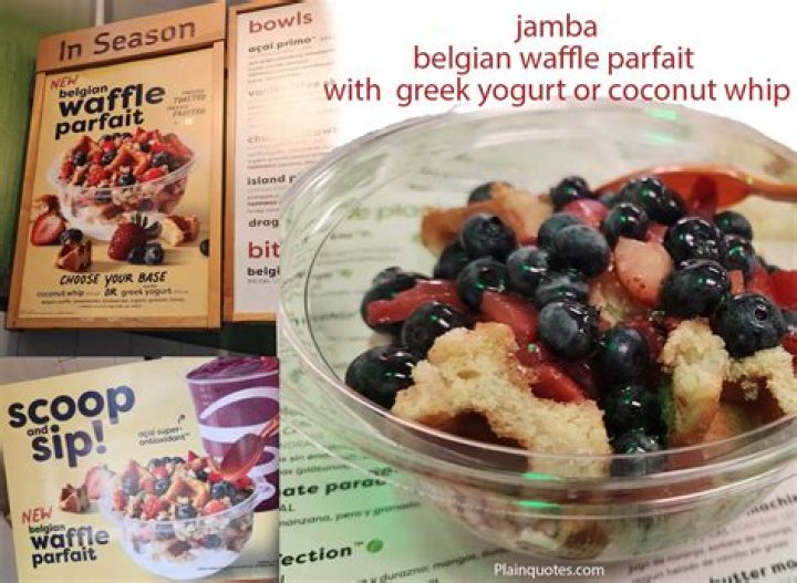 Jamba Belgian waffle parfait