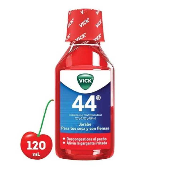 Jarabe Vick 44 para tos seca y con flemas sabor cereza 120 ml Walmart