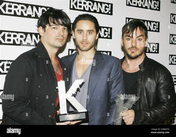 Jared Leto and his band 30 Seconds to Mars during the Kerrang Awards