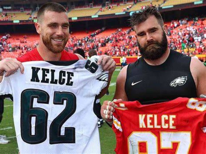 Jason Kelce Instructs Brother Travis Kelce to Hold Newborn Niece