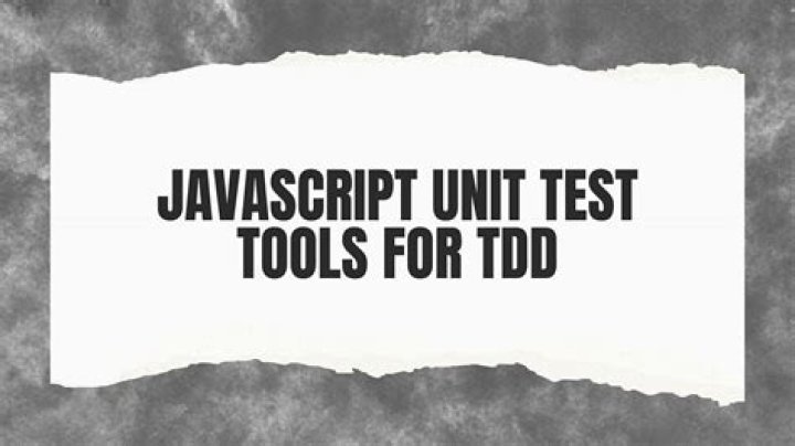 JavaScript unit test tools for TDD Stack Overflow