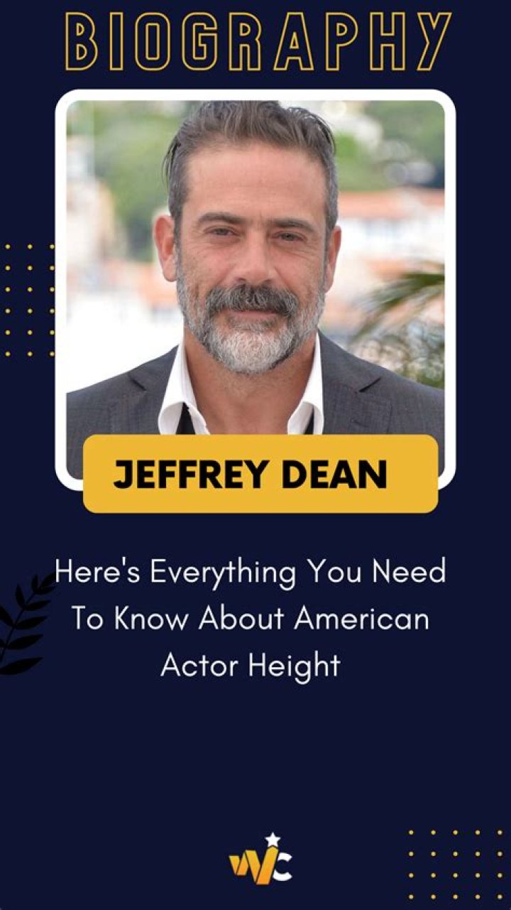 Jeffrey Dean Height How Tall is Negan? Hood MWR