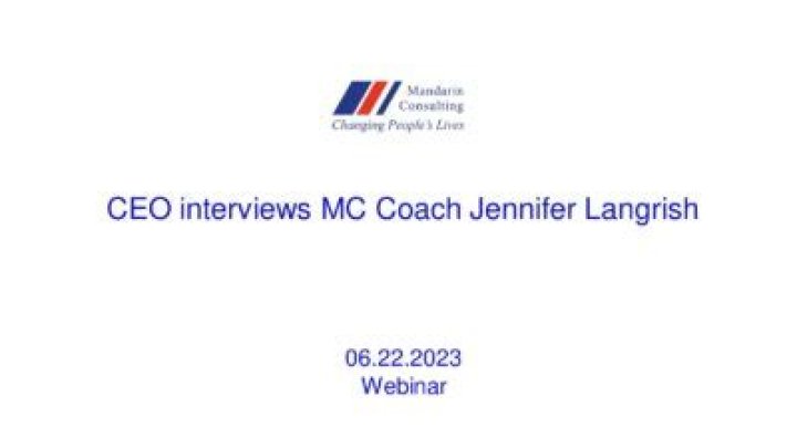 Jennifer Langrish Mandarin Consulting
