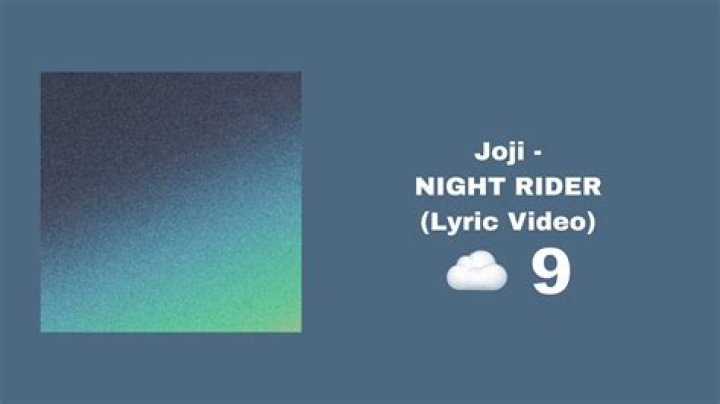 Joji Night Rider (lyric video) YouTube