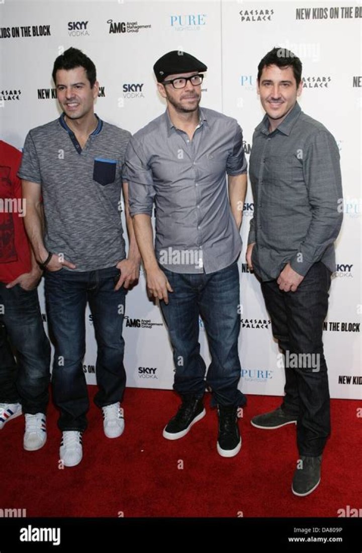 Jonathan Knight New Kids on The Block performing live on stage during