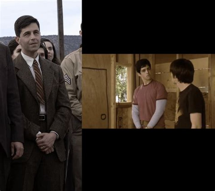 Josh Peck is playing in the movie "Oppenheimer"! He's standing there