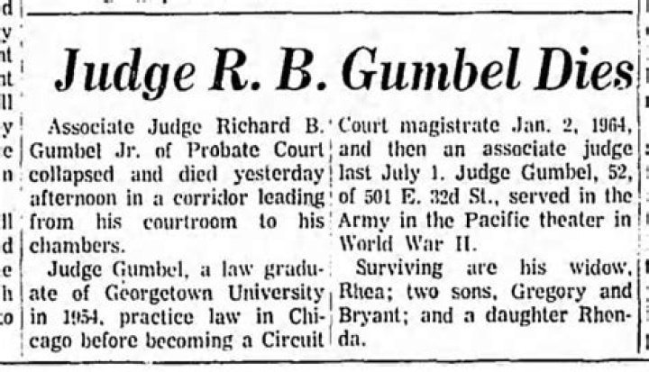 Judge Richard Dunbar Gumbel Jr. (19201972) Find a Grave Memorial