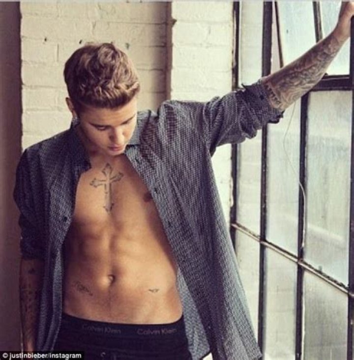 Justin Bieber Tattoed Body in Black Underwear Beefcake Photograph Etsy
