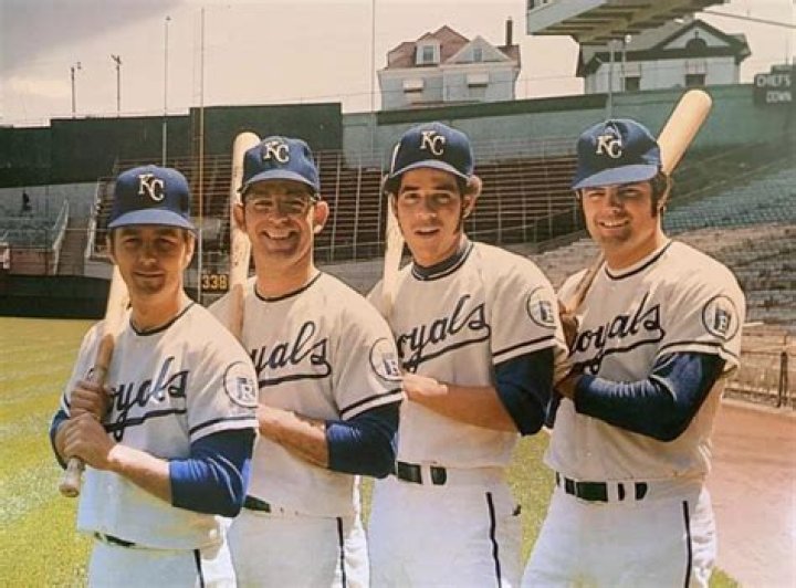 Kansas City Royals Freddie Patek, Cookie Rojas, Amos Otis, and Lou