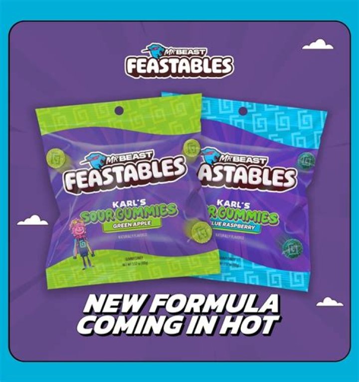 Karl Gummies Mr Beast Feastables Sour Green Apple 100g Candy America