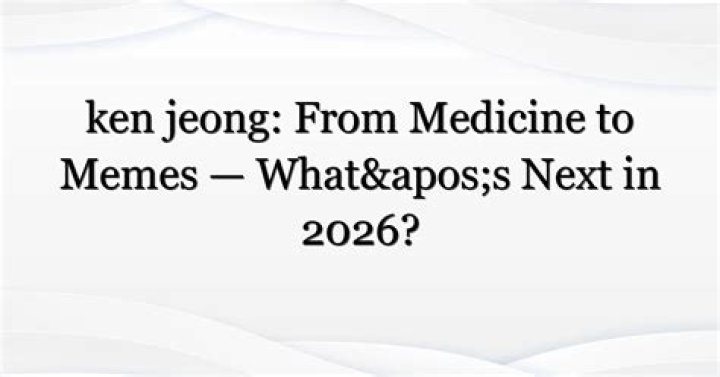 Ken Jeong, From Medicine to Laughter WSJ