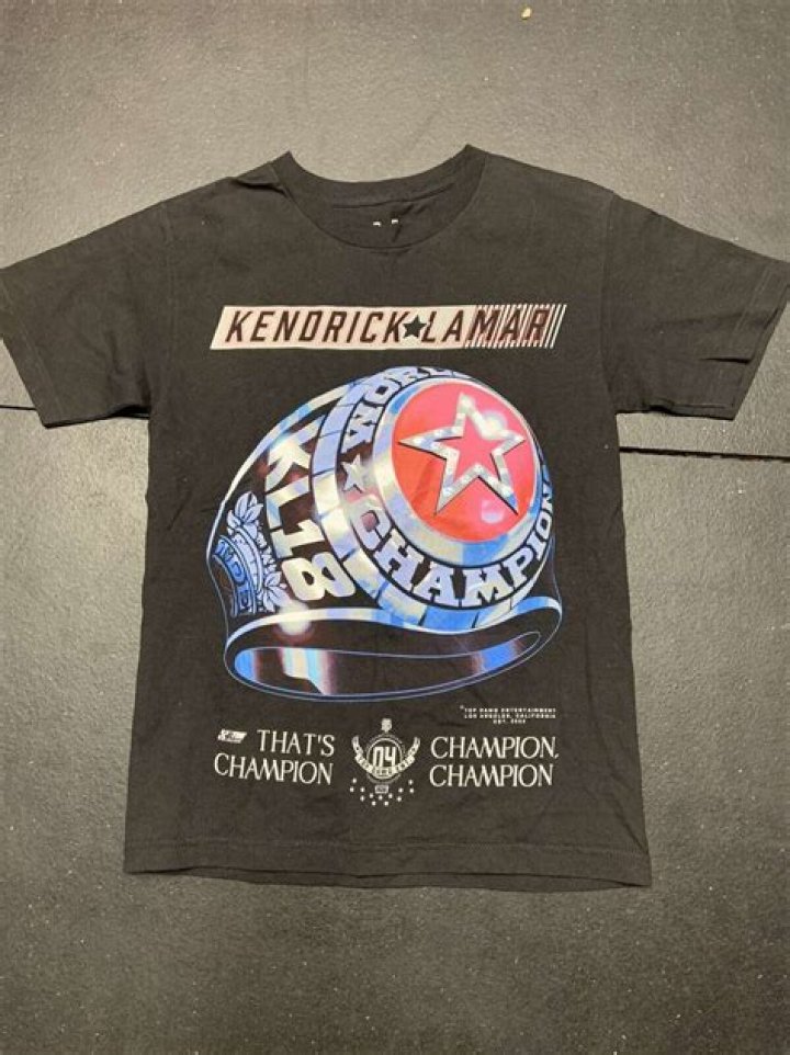 Kendrick Lamar Championship Ring TDE Black Graphic T &hellip; Gem