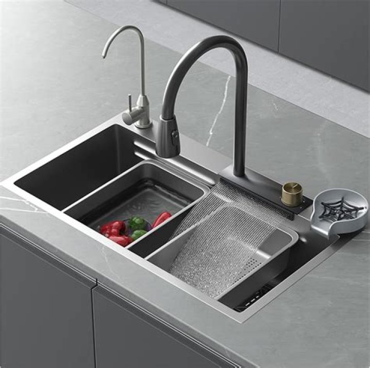 Kitchen Sink 304 Stainless Steel Nano Raindance Waterfall Sink Home