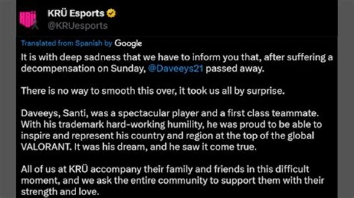 KRU Daveeys Death Reason? Valorant Pro Player KRU Daveeys Passed Away