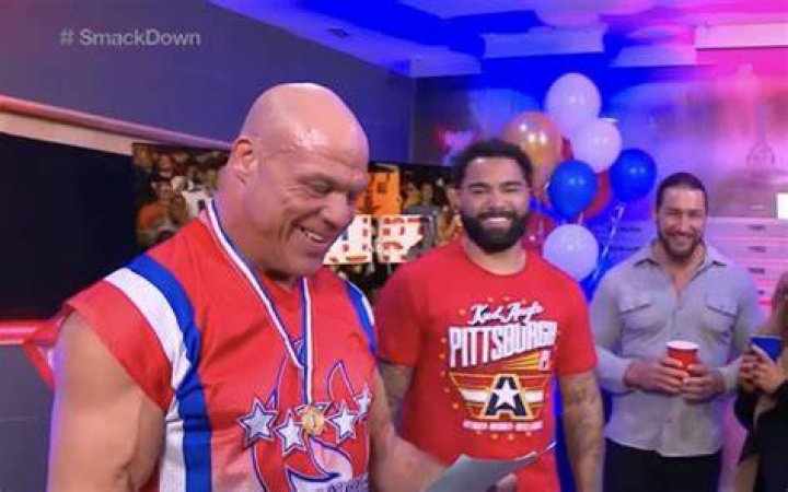 Kurt Angle & his former wife Karen. She is now married to Jeff Jarrett