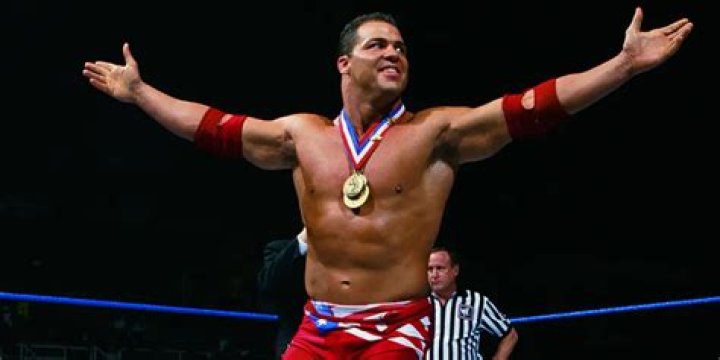 Kurt Angle's wife Giovanna in tears as WWE star retires at Wrestlemania