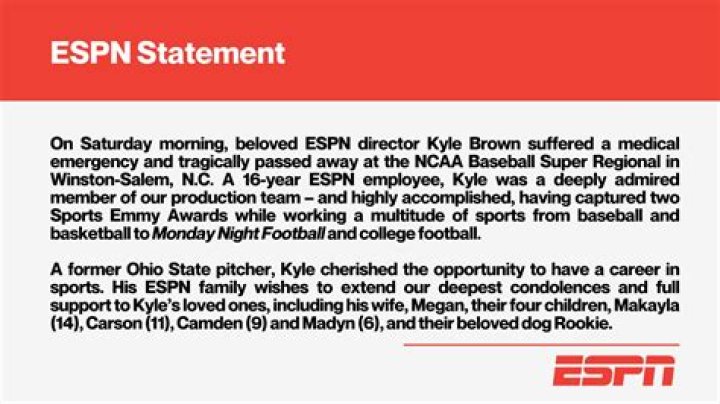 Kyle Brown (ESPN) Wiki, Biography, Wife, Children, Obituary, Death
