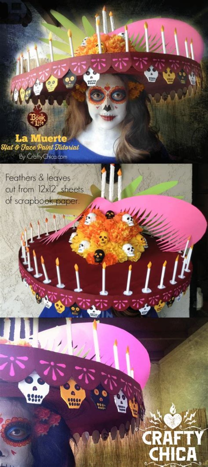 La Muerte Hat & Face Paint Tutorial Book of life