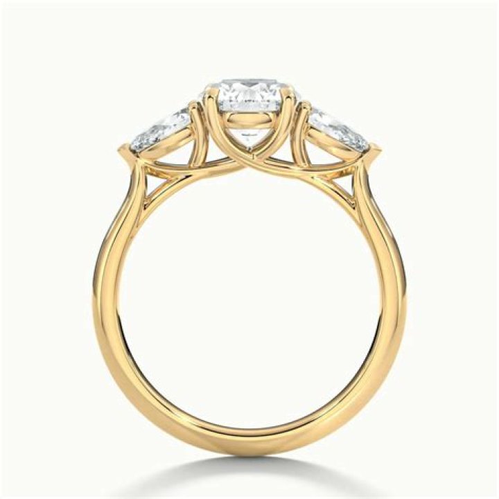 Lamar 18k Yellow Gold Round Engagement Ring