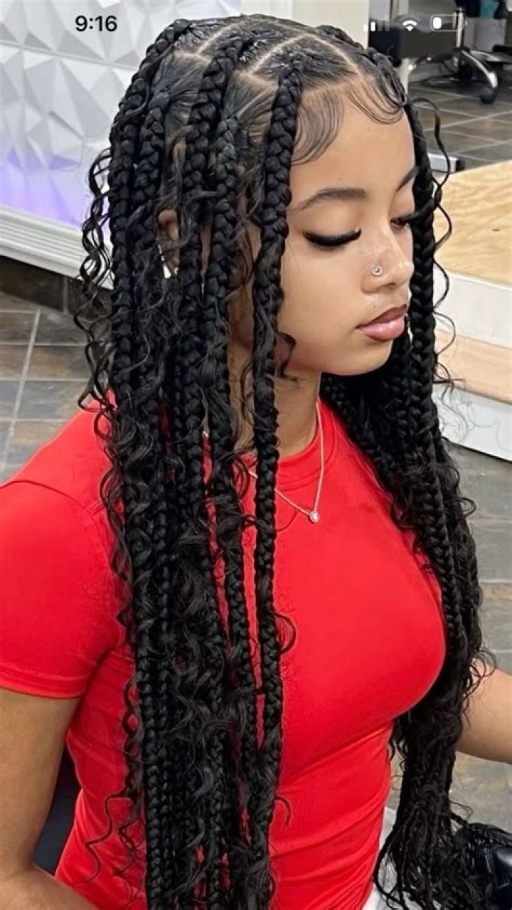 Large Knotless Goddess Box Braids
